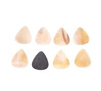 HUAOSN Guitar Picks, 8 Pieces Buffalo Horn Guitar Picks, Handmade for Acoustic Electric Guitar, Ukulele, Mandolin, Banjo, 0.46-0.91mm Thickness