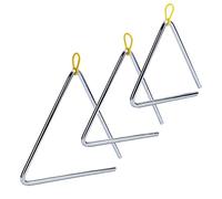 HUAOSN Triangle Instrument, 3 Packs, 6, 7, 8 Inch, Percussion Instrument Set, Hand Percussion Triangles with for Rhythm Teaching, Christmas Decoration