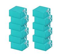 HUAPRINT Gift Boxes with Lids,Teal Blue Gift Boxes 20×20×10cm,Bridesmaid Proposal Box,12 Sets,Kraft Paper Gift Boxes for Wedding,Packaging,Present,Birthday,Cupcake Boxes,Crafting