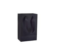 HUAPRINT Matte Black Paper Gift Bags, Small Shopping Bags with Handles, 17.8x10.2x22.9cm, 30 Pack for Party Favors, Merchandise, Weddings