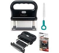 HuaQue Meat Tenderizer Tool, Detachable 48-Blade Stainless Steel Steak Tenderizer Needles for Tenderizing Beef/Chicken/Pork, Dishwasher Safe, Cleaning Brush/User Manual/Recipe Ebook (PDF) Included