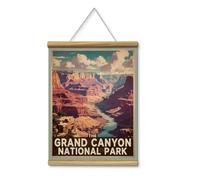 HUARCEY Framed Canvas Poster Wall Hanging Decor National Parks Grand Canyon 12"X16"