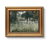 HUARCEY Framed Canvas Wall Art Prints, Living Room Shelf Vintage Decor Aesthetic, Wild Hyacinths Landscape Paintings Farmhouse Wall Decor, Retro Table Desk Decorationsfor Bedroom Bathroom, 8x10Inch