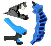 HUAREW 3 Pcs Drip Irrigation Tubing Hole Punch Cutter Tool Set, 2 in 1 Combination Drip Punch Tool, Irrigation Sprinkler Hose Cutter for Garden PE Pipe 16 20mm