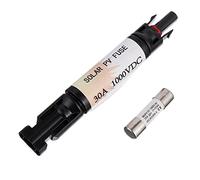 HUAREW 30A Solar Panel Fuse Holder, Waterproof Inline PV Fuse 1000VDC, Black