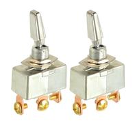 HUAREW 50 Amp 12V Heavy Duty 3 Way Toggle Switch SPDT 3 Pin, ON/Off/ON Rocker Switch, Automotive Toggle Switch with Metal Screw Terminals for Auto Car Boats - 2 Pack