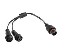 HUAREW Christmas Lights Splitter Connector, Fairy Lights Splitter Cable 1 to 2 Y-Shaped Two Pin Connectors for Christma Fairy Light, Icicle, Net, Curtain, G40 Globe, Christmas Fairy Light