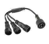 HUAREW Christmas Lights Splitter Connector, Fairy Lights Splitter Cable 1 to 3 Y-Shaped Two Pin Connectors for Christma Fairy Light, Icicle, Net, Curtain, G40 Globe, Christmas Fairy Light