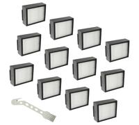 HUAREW Filter Replacement Parts for i-Robot Roomba E I & J Series i7 i7+/plus i3 i3+ E5 E6 E7 i4 i6 i6+ i8 i8+ Vacuum Cleaners, 12 Pack 4639161 Filter + 1 Cleaning Brush