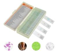 HUAREW Microscope Slides with Specimens for Kids, Glass Prepared Slides Set for Microscope Accessories, Biology Gifts and Basic Science for Kid Education（60 Pcs）