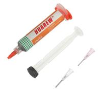 HUAREW Sn42/Bi58 Lead Free Solder Paste 138°C Welding Tin Paste with Syringe Comes 2 Dispensing Tools 1 Push Rod Welding BGA SMT (1.05oz/35g)