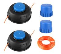 HUAREW T25 Trimmer Head for Husqvarna 966674401 | For 122LDX 124L 125L 125LDX 128L 128LD, with 2 stop buttons and 15 m 2.4 mm strimmer line