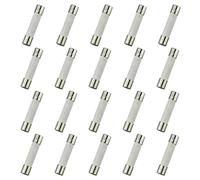HUAREW T7AL250V 20 Pcs 6x30 mm 0.24 x 1.18 inch Slow Blow Ceramic Tube Fuses 7A 250V