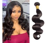 Huarisi 10 Inch Body Wave Human Hair Single Bundles Short Brazilian Virgin Hair Body Wave Bundles Weave Natural Color Sew in Weaving 100g a Lot