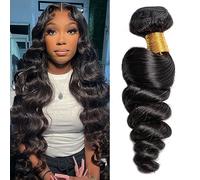 Huarisi 28 Inch Loose Wave Weaves 1 Bundle Human Hair 100g Brazilian Loose Wave Single Bundles 8a Unprocessed Long Hair Bundles Extensions for Black Women Sew in Weaving