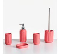 5-Piece Bathroom Accessories Set HUARMEY Red