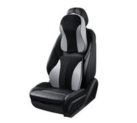 HUARXUNEG Comfortable car seat neck pillow and lumbar support pillow, memory foam inner core effectively relieves tension and pain when driving(black) (grey)