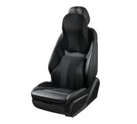 HUARXUNEG Comfortable car seat neck pillow and lumbar support pillow, memory foam inner core effectively relieves tension and pain when driving(black)