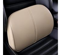 HUARXUNEG Comfortable lumbar support pillow with ergonomic design and memory foam, back support for back pain relief, suitable for office chairs, car seats, reclining chairs, etc. (Beige)