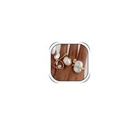 HUASAI Chunky Gold Rings Set for Women Baroque Pearl Ring Knuckle Statement Gold Stackable Ring Trendy Jewelry Christmas Stocking Stuffer Gift, L, Zinc, No Gemstone