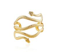 HUASAI Halloween Snake Arm Cuff Gold Snake Bracelet Costume for Women Snakes Hand Chian Bangle Bracelets for Women Trendy 2025, Adjustable, Zinc, other