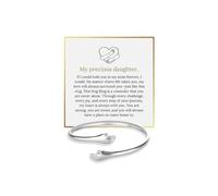 HUASAI Hug Bracelet Hug Time Bracelet Granddaughter Bracelets To My Granddaughter Gifts From Grandma, L, Stainless Steel, No Gemstone