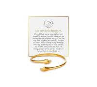 HUASAI Hug Bracelet Hug Time Bracelet Granddaughter Bracelets To My Granddaughter Gifts From Grandma, L, Stainless Steel, No Gemstone