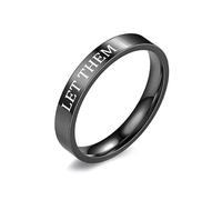 HUASAI Let Them Rings for Women Inspirational Ring Self Worth Motivational Ring Stainless Steel Band Ring, 9 UK, Stainless Steel, No Gemstone