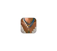HUASAI Seashell Necklace Beach Jewelry for Women Starfish Shell Necklace Layered Boho Dainty Gold Necklaces Summer Jewelry Stuff Beach Accessories Country Concert Outfits for Women, Zinc, No Gemstone