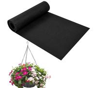 Huasean 12x80 Inch Fabric Planter Liner Roll | Easy-to-cut Fabric Lining For Hanging Flower Baskets | Non Woven Plant Felt Liner Roll | Replacement Coir Lining For Flower Pot Hanging Flower Basket
