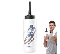 Huasean 1L Straw Water Bottle Hockey Water Bottle Squeezable Plast ic Cycling Water Bottle With Long Straw Boxing Sports Training Water Bottle For Football, La-crosse, Work, Gym, Travel