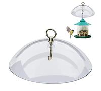 Huasean Bird Feeding Station Baffle Dome | Protective For Hanging Bird Feeders | Bird Feeder Clear Dome Rain Guard For Stop Squirrels Stealing Bird Feed,10"