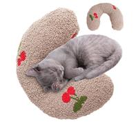 Huasean Calming Pillow For Dogs Cats,U Shape Soft Dog Bed Pillows Pet Neck Pillow,Soft Pet Calming Toy Half Donut Cuddler,Rest Pillow Providing Support Of Pet Neck