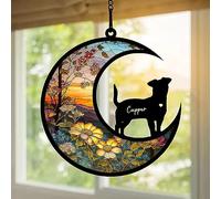 Huasean Loss Of Dog Sympathy - Personalized Dog Wind Chimes Sun-catcher,Pet Loss Wind Chimes Sun-catcher,Dog Memorial For Dog Lovers,Sympathy Pet Wind Chimes