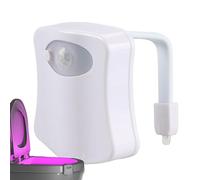 Huasean Motion Sensor Toilet Night Light 16 Colors Changing Home Toilet Light Body Motion Sensor Toilet Bowl Seat Lamp Hanging Ambient Light Toilet Sensor Light