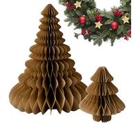 Huasean Paper Tree Shaped Honey-comb Tabletop Fireplace Decorations Table O-rigami Tree Paper Table Decorations 2 Pack