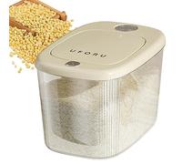 Huasean Rice Bucket - Rice Box Storage Container | Clear Food Storage Bin | Food Storage Dispenser For Pasta, Flour, Cereal | Press The Rice Bucket 5KG / 10KG Pantry Organizers