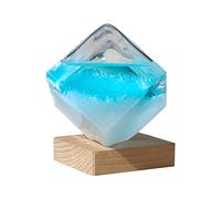 Huasean Storm Glass Weather Forecaster,Cube Shape Glass Weather Predictor Weather Station, Forecast N-ordic Style Decorative Desktop Weather Predictor For Home Offices