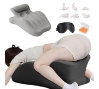 Huashenglong 27 Degree Couples Pillow with Memory Foam, Adjustable Multi-Position & Back Support, Anti-Slip Waterproof Cover with Replaceable Design for All Postures (Gray)