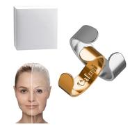 Huashenglong Calmi Ring, The Original Calmi Magnetic Rings for Women, Adjustable Magnetic Ring - Gentle Magnet & Acupressure Fusion, The Natural Solution,A Thoughtful Gift of Comfort (Silver+Gold)