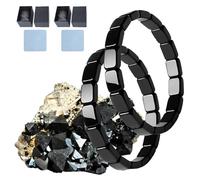 Huashenglong Hemys Hematite Bracelet, Hemys Hematite Bracelet for Men, Regain Your Innate Confidence and Motivation, Be Focused, Strong, And Ready to Take on Anything (2Pcs)