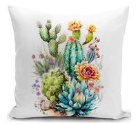 HUASHUZI Cushion Cover Cactus Plant Gifts Decorations Throw Pillow Case Decor Home for Livingroom Couch Sofa 18"x18"(45x45cm)