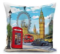 HUASHUZI Union Jack Flags Cushion Covers British Gifts London Souvenirs Festival Party Decorations Double-sided England Uk Vintage Decor Home for Bedding Office 18"x18"(45x45cm) Union Jack 6