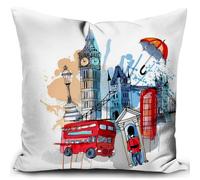 HUASHUZI Union Jack Flags Cushion Covers British Gifts London Souvenirs Festival Party Decorations Double-sided England Uk Vintage Decor Home for Bedding Office 18"x18"(45x45cm) Union Jack 10