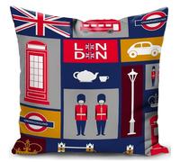 HUASHUZI Union Jack Flags Cushion Covers British Gifts London Souvenirs Festival Party Decorations Double-sided England Uk Vintage Decor Home for Bedding Office 18"x18"(45x45cm) Union Jack 2