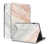 Huasiru Painting Case for iPad 10.2" 9th/8th/7th Generation Case(2021/2020/2019 Released) Only, Slim Soft TPU Smart Cover Case with Auto Sleep/Wake, Marble Pink