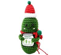 Huastatewolf Positive Crochet Pickle, Get Well Soon Pickle, Recovery Care Cheer Up Gifts for Patients Family Friends After Surgery, Encouragement Handmade Support Crochet Doll -A02