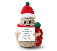 Huastatewolf Positive Crochet Potato, Emotional Incentive Xmas Potato, Christmas Birthday Gifts for Mom Mommy Mother Mama, Funny Handmade Support Crochet Doll -B04