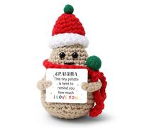 Huastatewolf Positive Crochet Potato, Emotional Incentive Xmas Potato, Christmas Birthday I Love You Gifts for Grandma Gigi Nana Grammy, Funny Handmade Support Crochet Doll -B06
