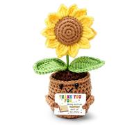 Huastatewolf Positive Crochet Sunflower, Emotional Incentive Sunflower, Back to School Teacher Mentor Thank You Gifts for Helping Me Grow, Funny Support Crochet Doll -D07